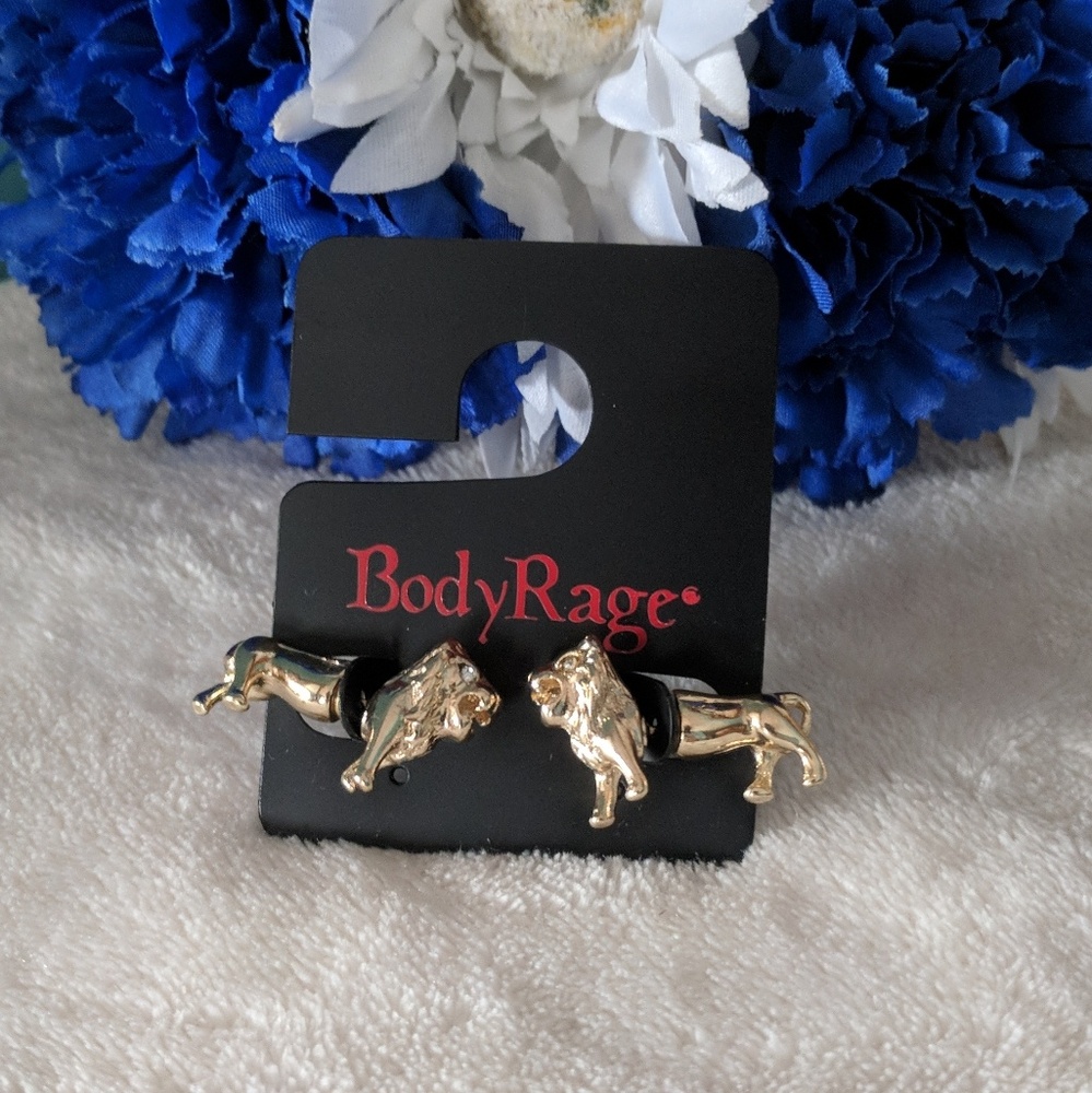 ♦️ B2G1FREE♦️Gold lion Earrings